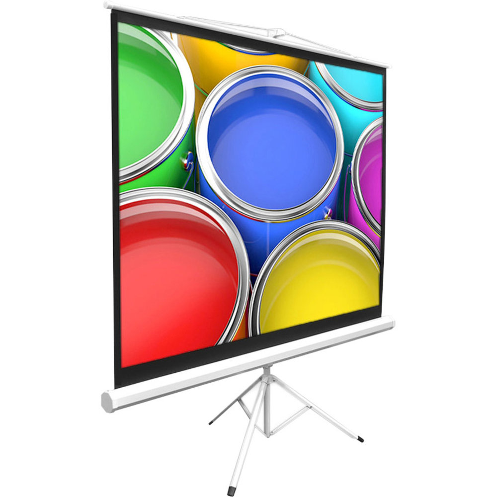 PylePro PRJTP84 84in Manual Projection Screen - Front Projection - 4:3 - Matte White - 50in Height x 66.9in Width - Floor Mount MPN:PRJTP84