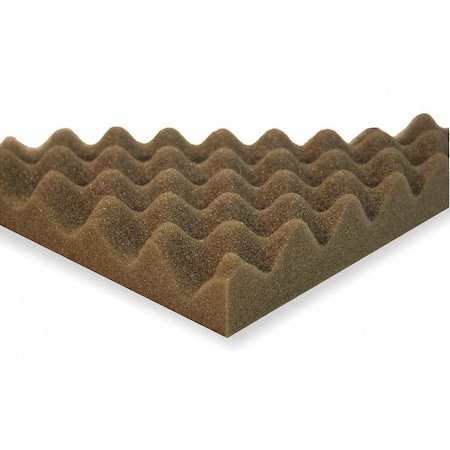 Acoustic Foam, 0.85 NRC, Polyurethane Foam, 4 1/2 ft W, 27 in L, 3 in Thick, Gray, 4 PK MPN:CF3