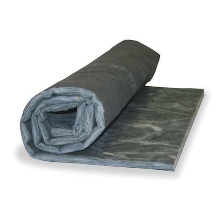Duct Liner, 0.6 NRC, Bonded Glass Fiber Blanket, 48 in W, 25 ft L, 1 in Thick, Black MPN:DL100