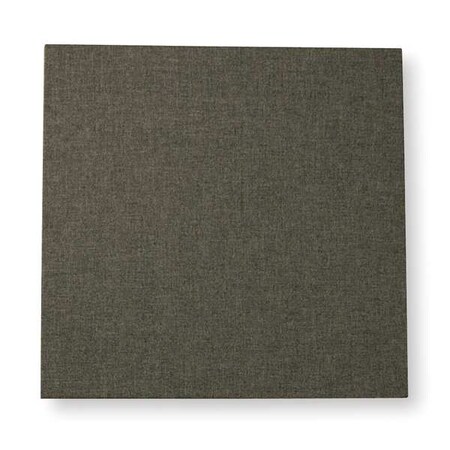 Acoustic Panel, 0.75 NRC, Fabric Faced Fiberglass, 24 in W, 24 in L, 1 in Thick, Gray MPN:FWP22G