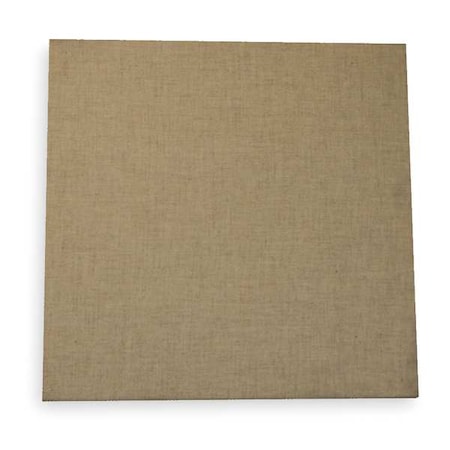 Acoustic Panel, 0.75 NRC, Fabric Faced Fiberglass, 24 in W, 24 in L, 1 in Thick, Neutral MPN:FWP22N