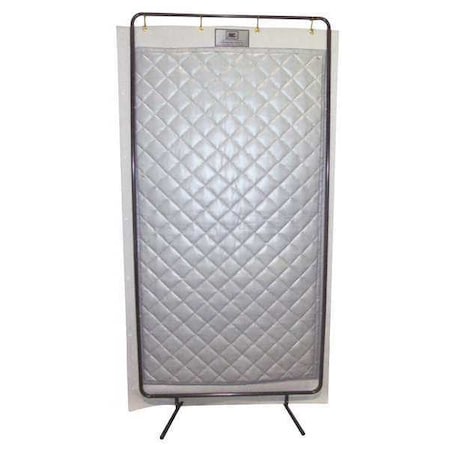 Acoustic Panel, 0.75 NRC, Steel (Frame), Vinyl (Barrier), 4 ft W, 8 ft L, 1 in Thick, Gray MPN:NS-117PKD