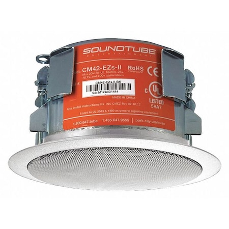 In-Ceiling Speaker, White, 20 Max. Wattage MPN:CM42-EZS-II-WH