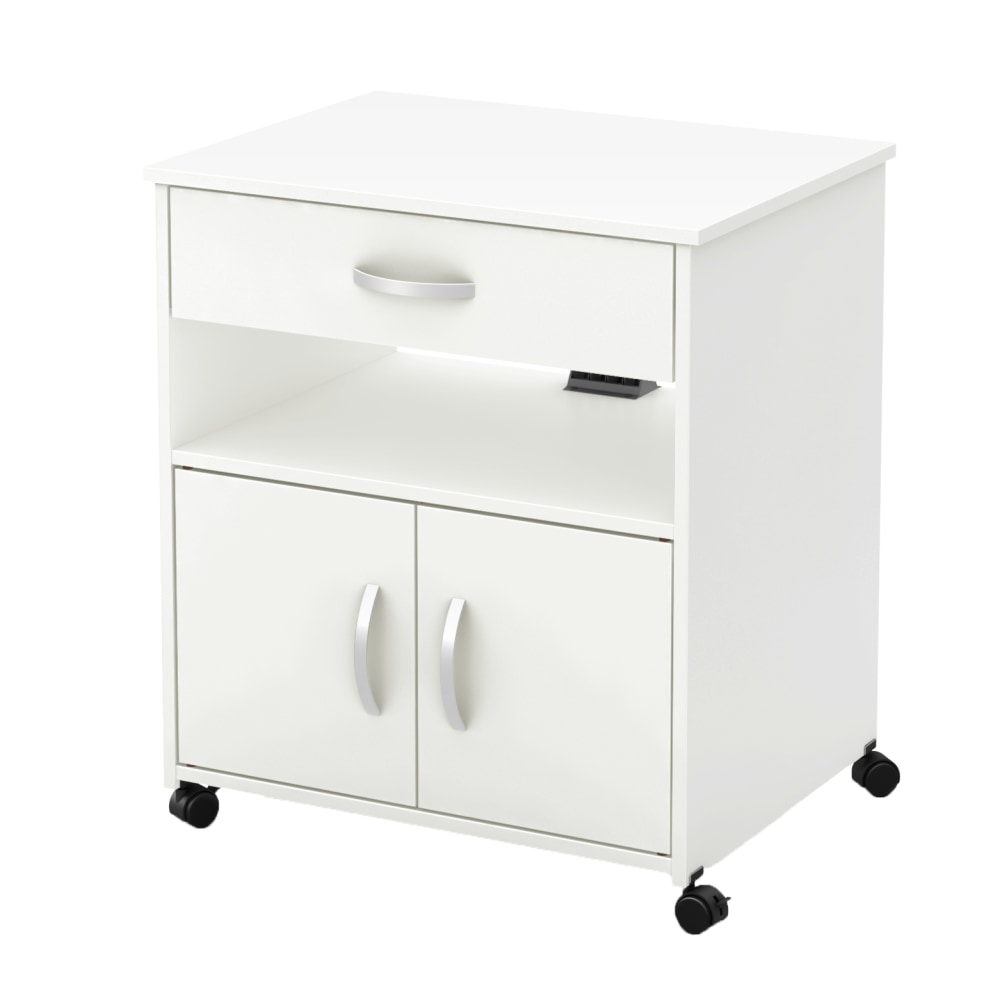 South Shore Axess Printer Cart On Wheels, Pure White MPN:9049691