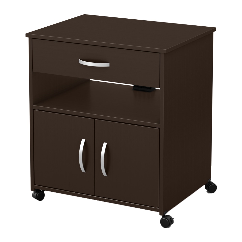 South Shore Axess Printer Cart On Wheels, Chocolate MPN:9051691