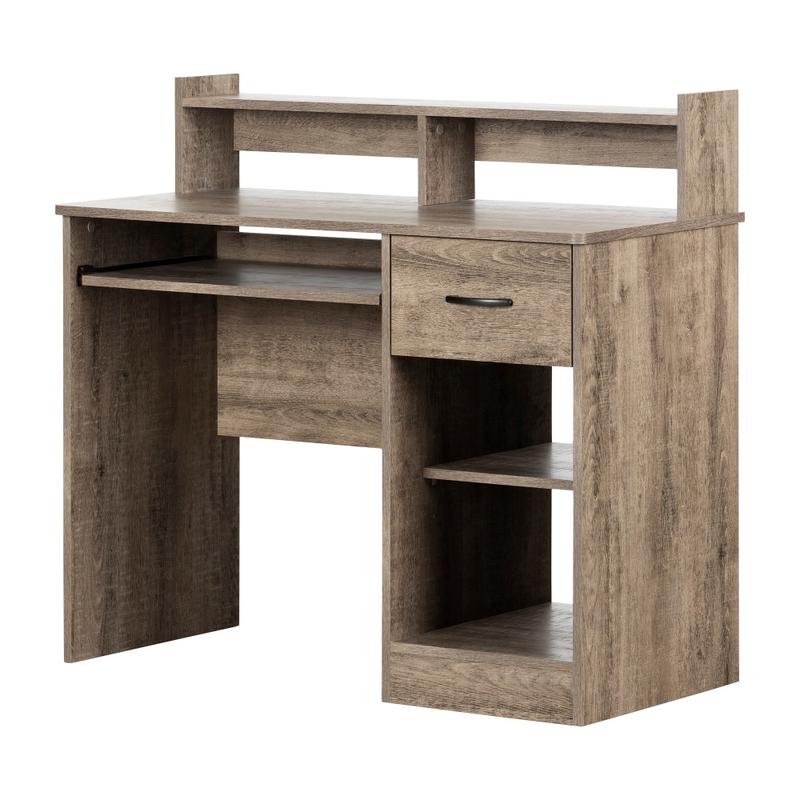South Shore Axess 41inW Computer Desk With Keyboard Tray, Weathered Oak MPN:12447