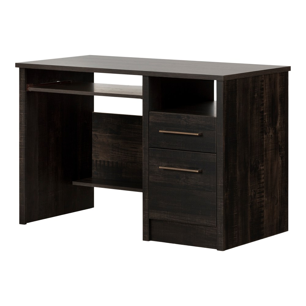 South Shore Gravity 46inW Computer Desk, Rubbed Black MPN:12555