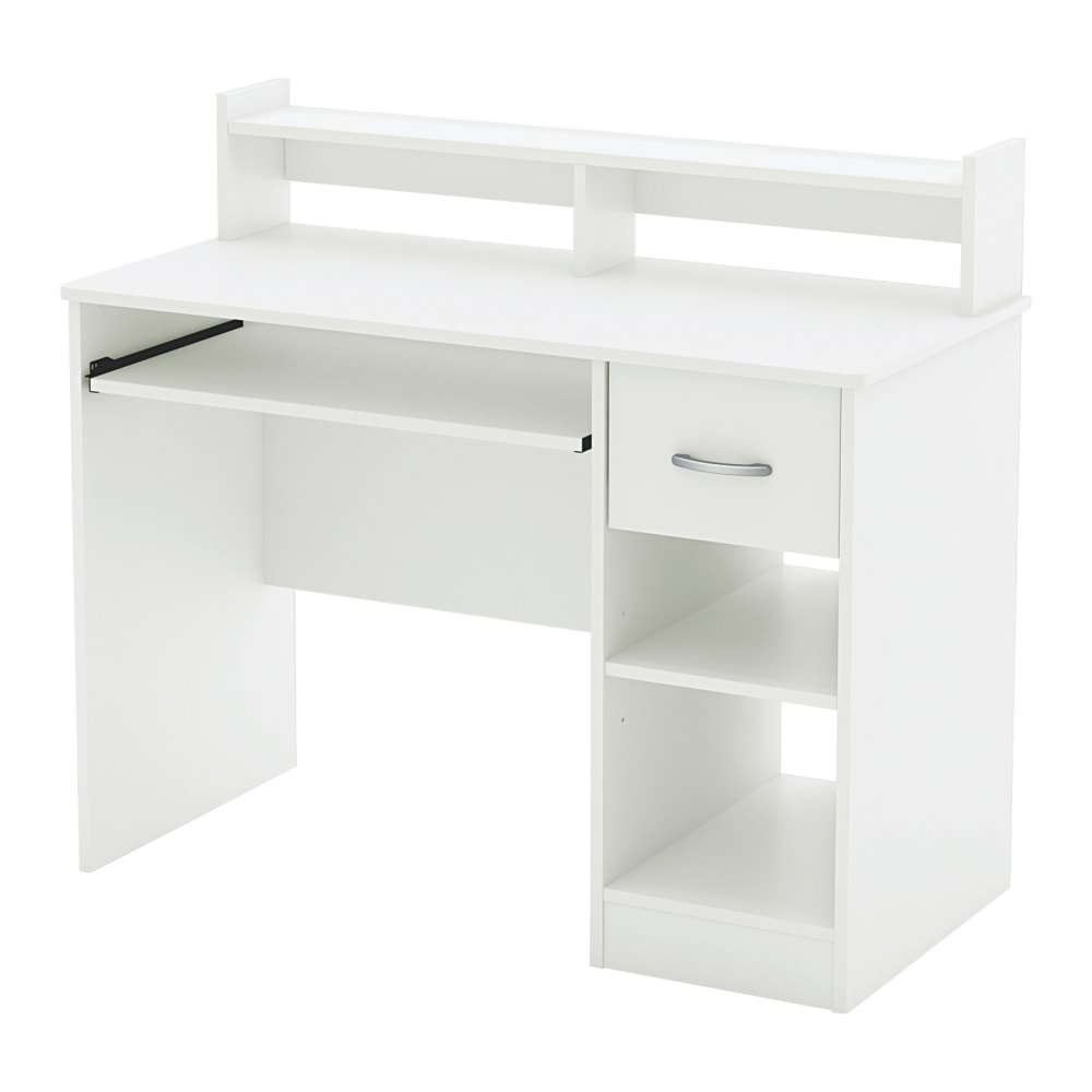 South Shore Axess 41inW Computer Desk With Keyboard Tray, Pure White MPN:7250076C