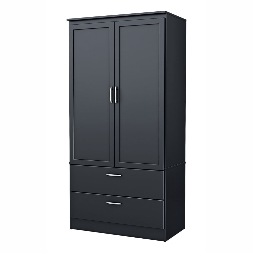 South Shore Acapella Wardrobe Armoire, Pure Black MPN:5370038