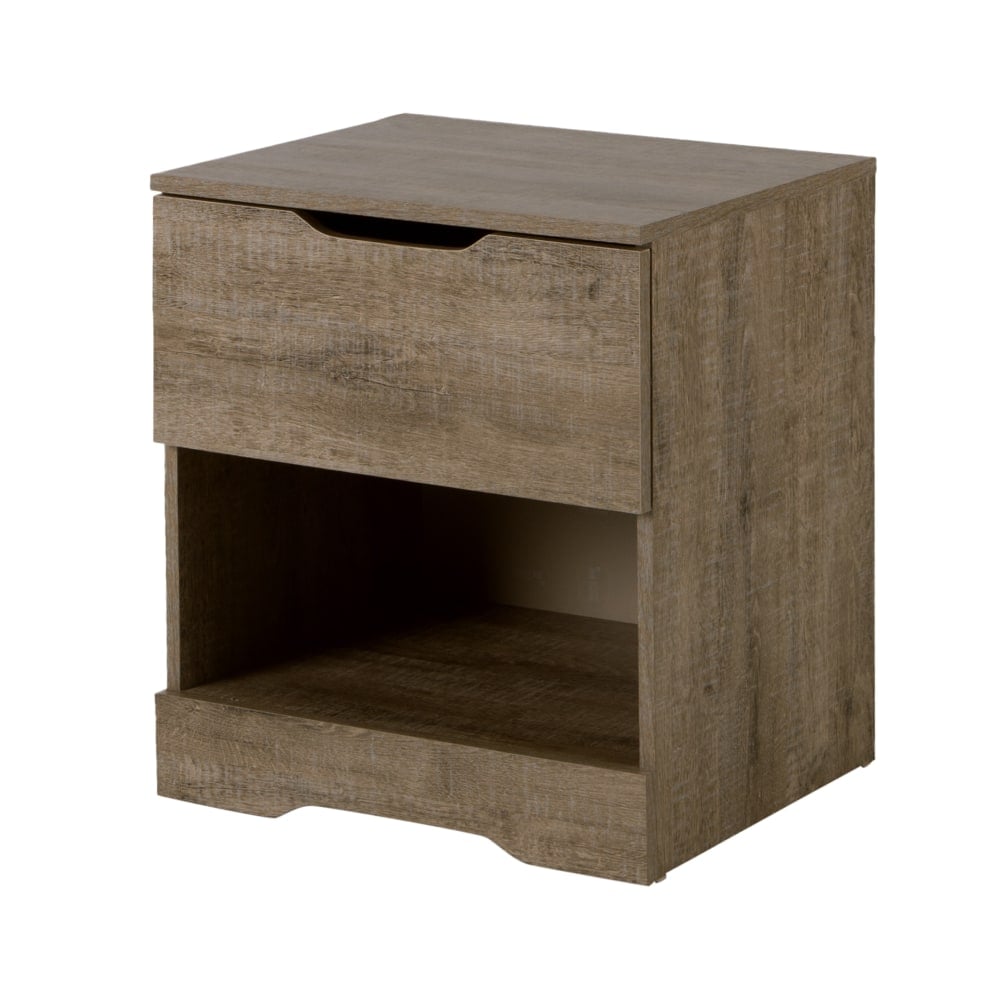 South Shore Holland 1-Drawer Nightstand, 19-3/4inH x 22-1/4inW x 17inD, Weathered Oak MPN:9075062
