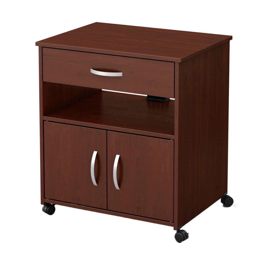 South Shore Axess Printer Cart On Wheels, Royal Cherry MPN:9052691