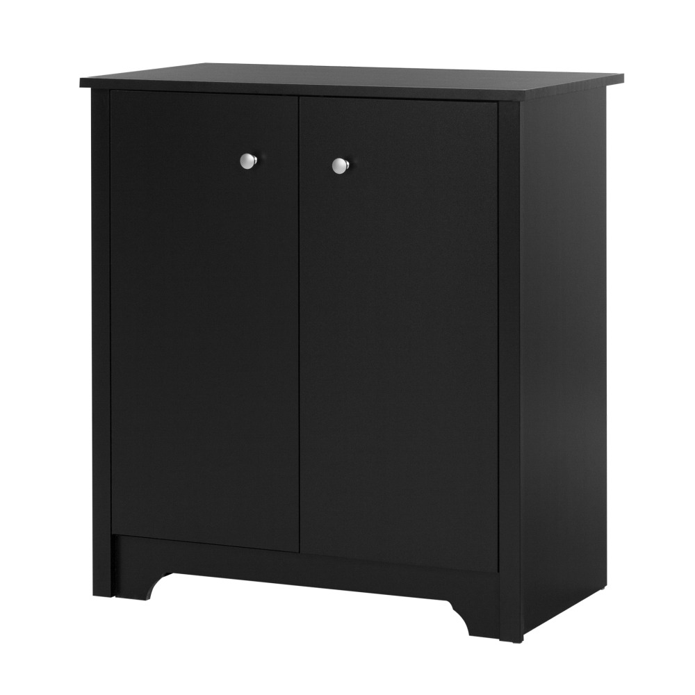 South Shore Vito Small 2-Door Storage Cabinet, Pure Black MPN:10329