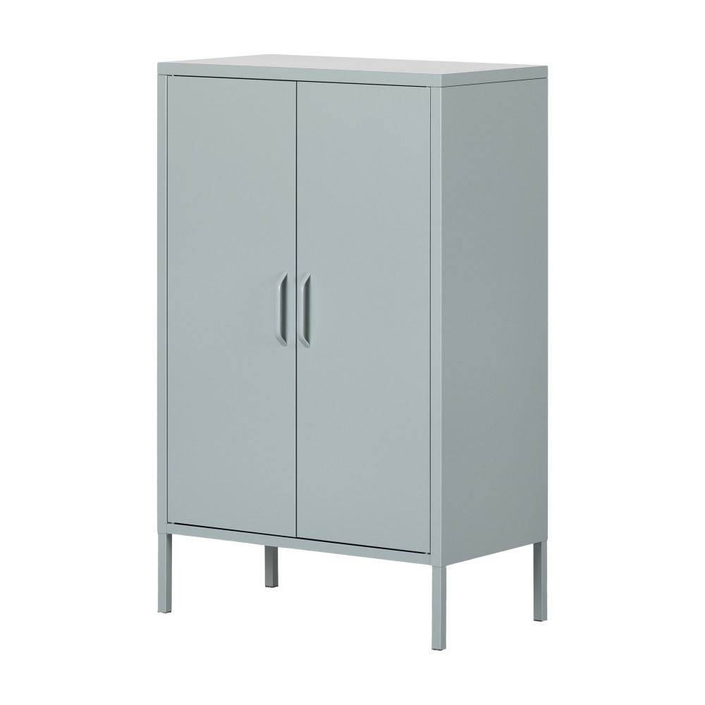 South Shore Crea 26inW Metal 2-Door Accent Cabinet, Blue MPN:13075
