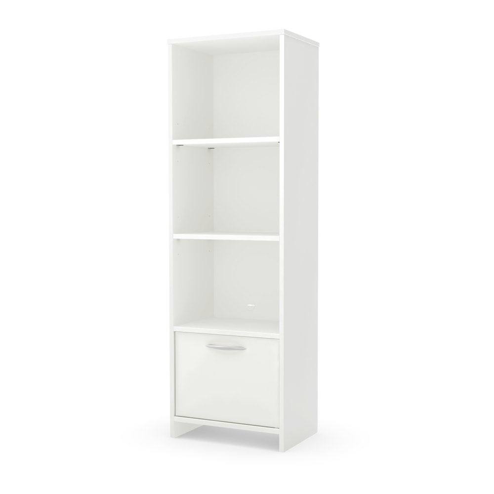 South Shore Step One 55inH 3-Shelf Bookcase, Pure White MPN:10249