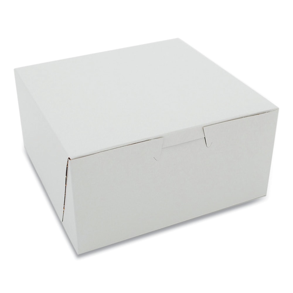 SCT 1-Piece Non-Window Bakery Boxes, 3inH x 6inW x 6inD, White, Carton Of 250 Boxes, 1505 MPN:1505