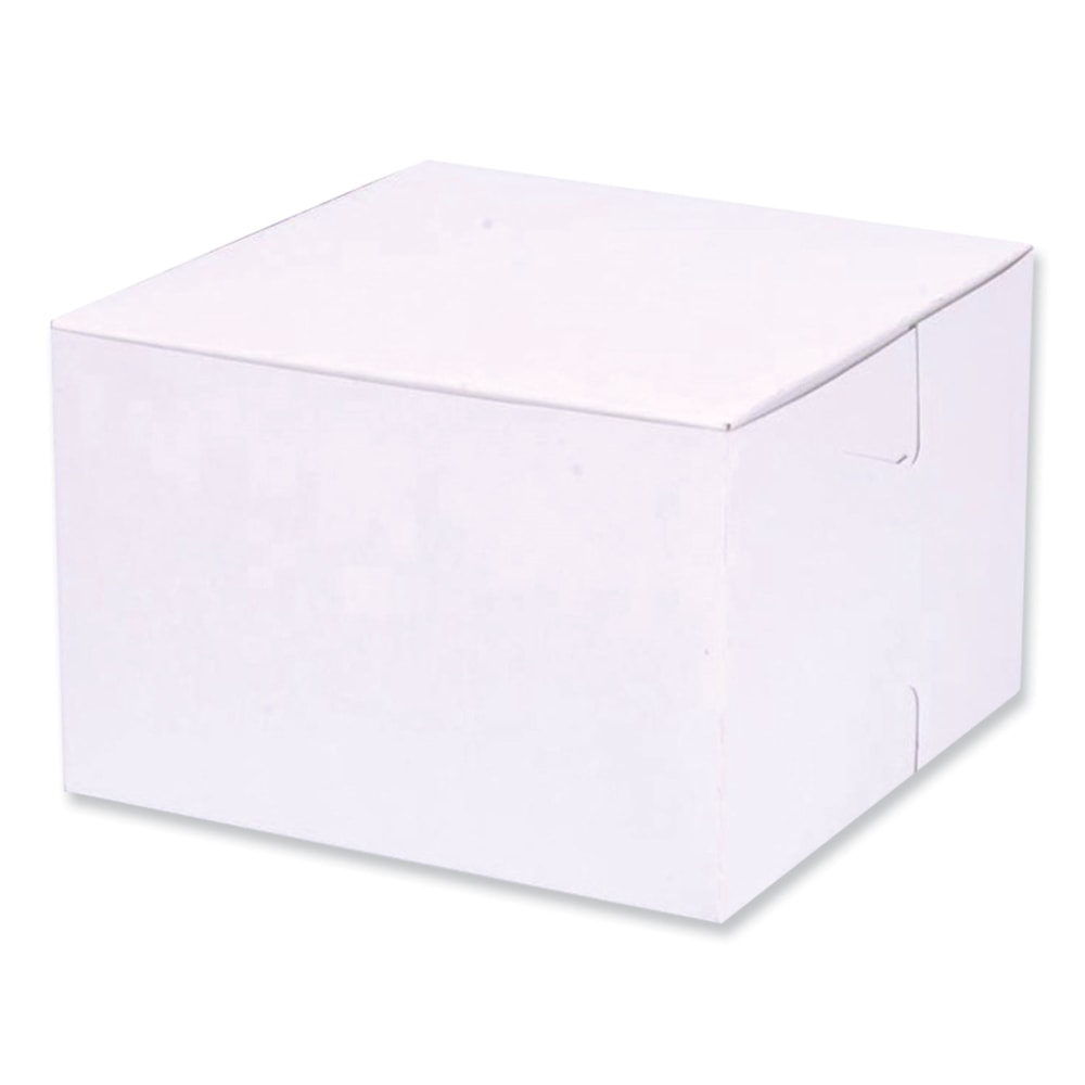 SCT Paper Bakery Boxes, 4inH x 6inW x 6inD, White, Carton Of 250 Boxes MPN:1509