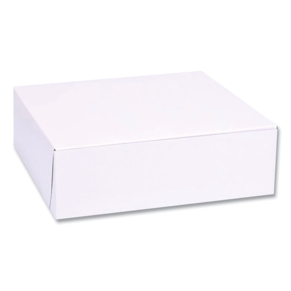SCT 1-Piece Non-Window Bakery Boxes, 8inH x 8inW x 2-1/2inD, White, Bundle Of 250 Boxes MPN:1533