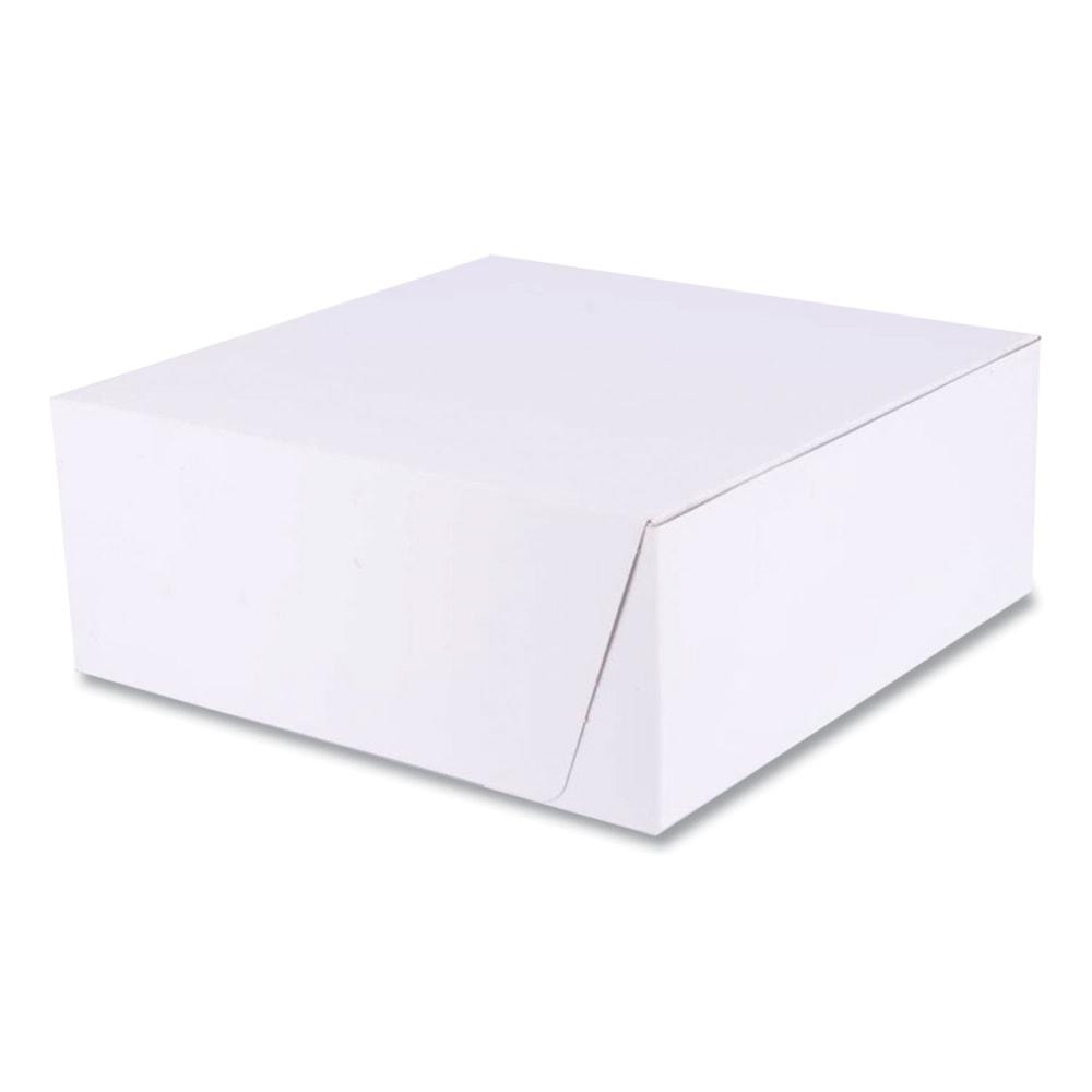 SCT 1-Piece Non-Window Bakery Boxes, 4inH x 10inW x 10inD, White, Bundle Of 100 Boxes MPN:1573