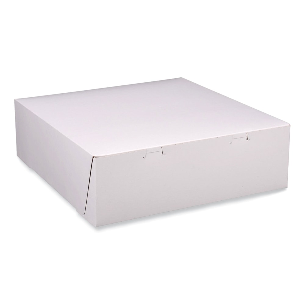 SCT Paper Bakery Boxes, 4inH x 12inW x 12inD, White, Carton Of 100 Boxes MPN:1585