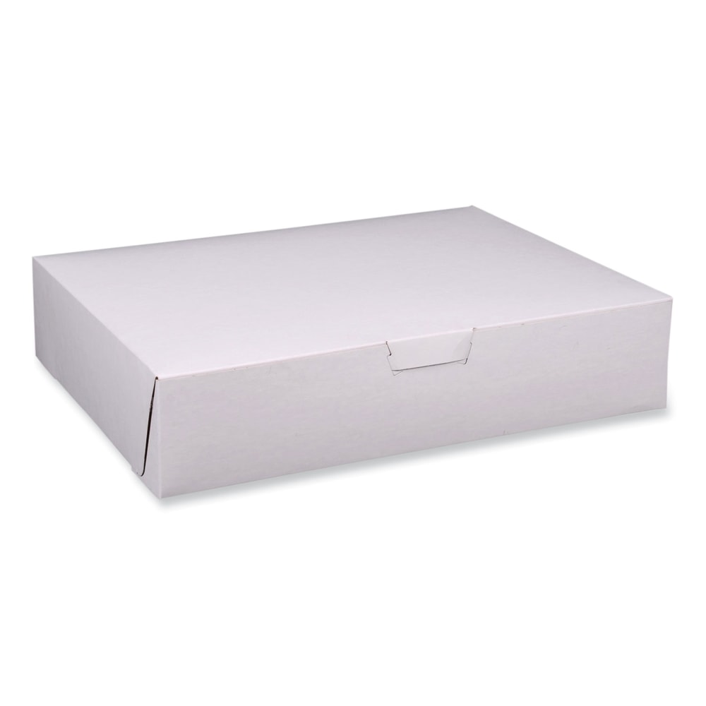 SCT Paper Bakery Boxes, 4inH x 19inW x 14inD, White, Carton Of 50 Boxes MPN:1929