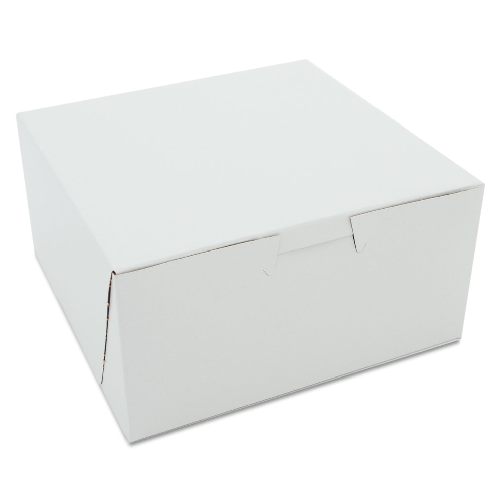 SCT 1-Piece Non-Window Bakery Boxes, 3inH x 6inW x 6inD, White, Carton Of 250 Boxes, 905 MPN:905
