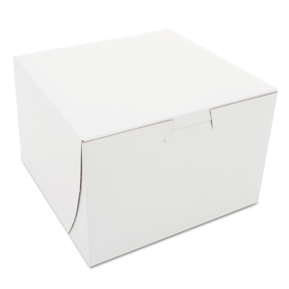 SCT 1-Piece Non-Window Bakery Boxes, 4inH x 6inW x 6inD, White, Bundle Of 250 Boxes MPN:SCH 0909