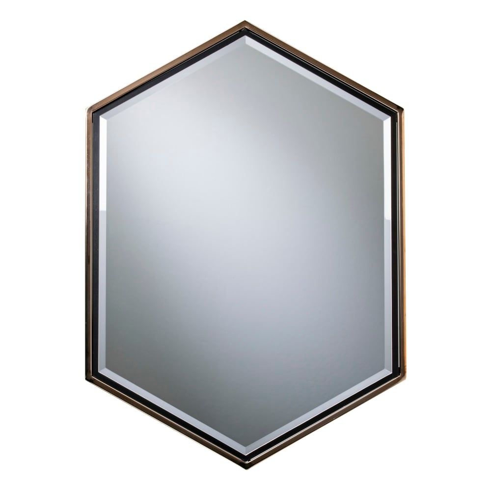 Holly & Martin Whexis Hexagon Wall Mirror, 34in x 24in, Champagne MPN:WS5468