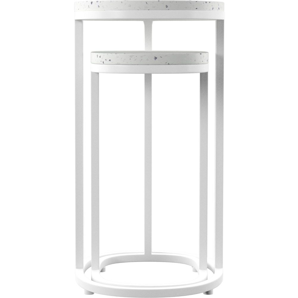 SEI Vicanno Terrazzo Outdoor Nesting Tables, Terrazzo/White, Set Of 2 Tables MPN:OD1089804