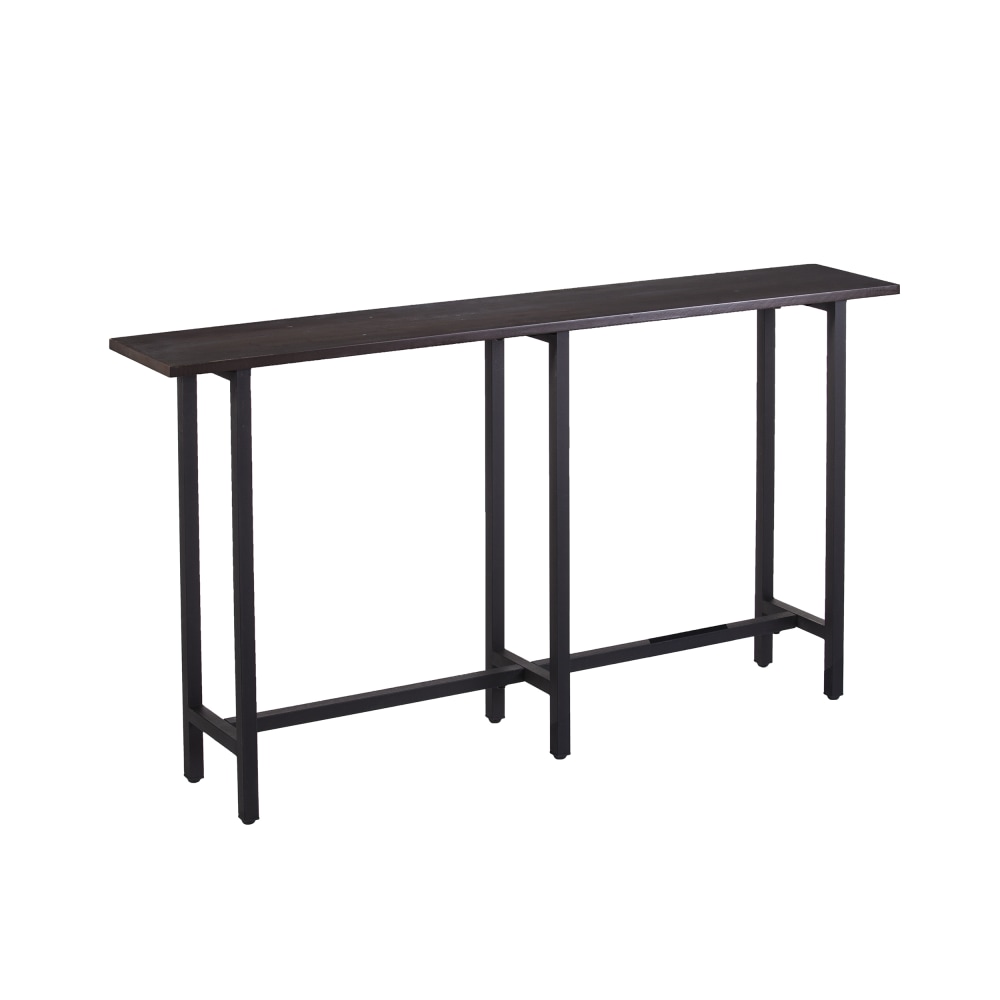 SEI Furniture Hendry Console Table, 30inH x 54inW x 10inD, Espresso/Matte Black MPN:CM6092