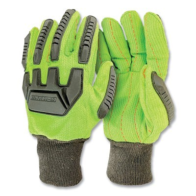 Double Palm Gloves Fluorescent Green L MPN:ICHF18FGIPL
