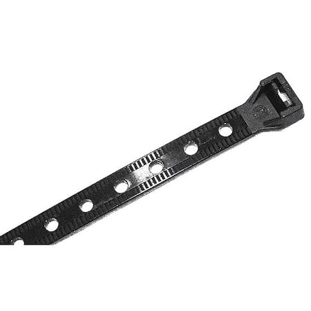 Cable Tie, 11 in L, 3 in Max Bundle Dia., Black, Nylon 6/6, 90 lb Strength MPN:58298640