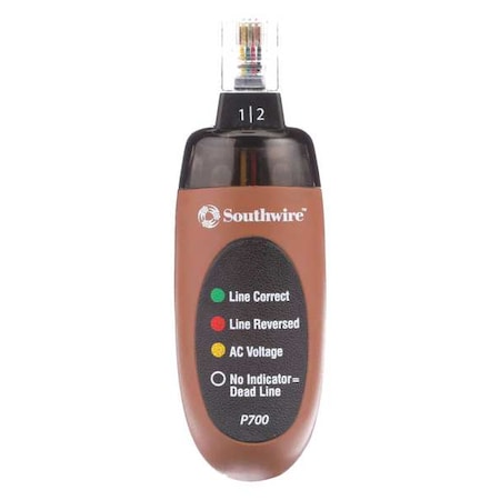 Phone Outlet Tester, RJ11 Connector Type MPN:58745340