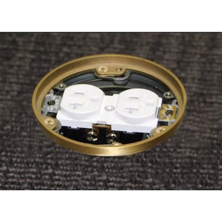 Round Floor Flange Brass, NOVAL Accessory, Brass MPN:FBF-BR