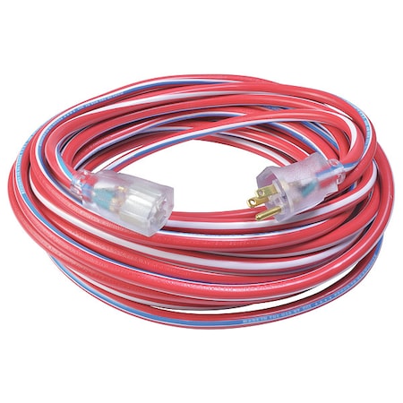 12/3 50' Sjtw Red- White& Blue Made In USA Cord MPN:2548SWUSA1