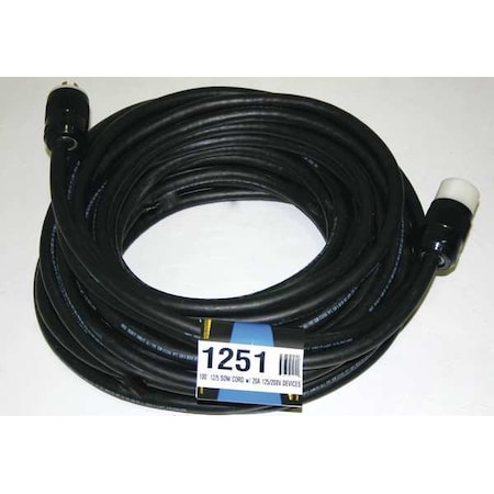 ExtensionCord, 100ft, Black, 12AWG, Round MPN:1251