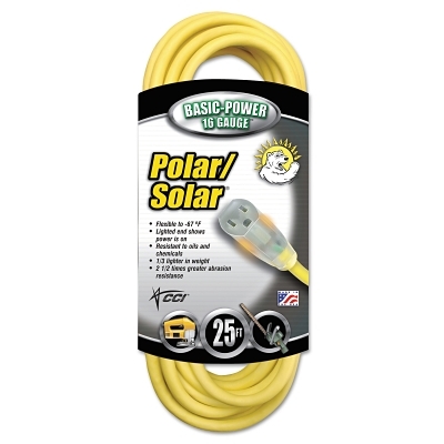 16/3 25' Sjeow Polar/Solar Extension Cord MPN:1287SW0002