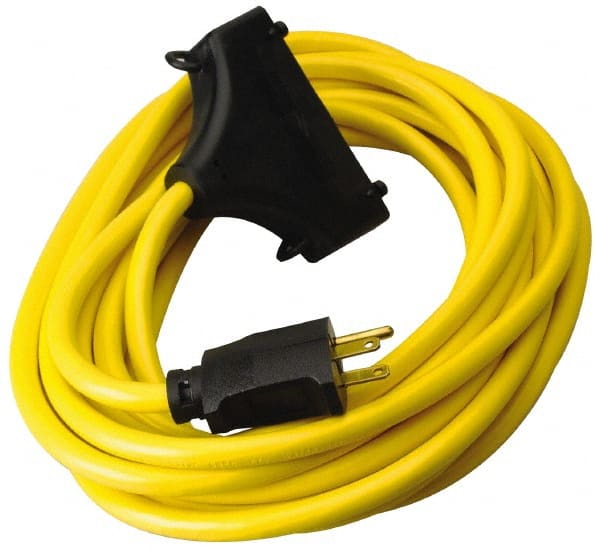 25', 12/3 Gauge/Conductors, Yellow Outdoor Extension Cord MPN:19100002