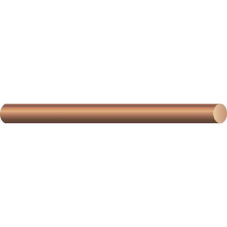 Bare Grounding Wire, Copper, 6 AWG, 1C, Bare, Solid, 25 ft MPN:10638525