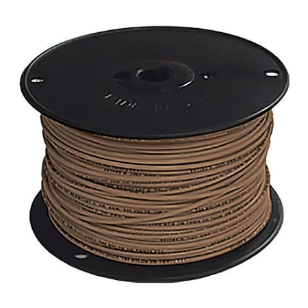 THHN Building Wire, Copper, 14 AWG, 1C, Brown, Solid, 500 ft MPN:11586501
