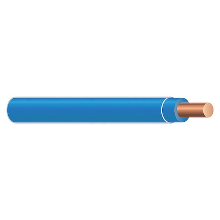 THHN Building Wire, Copper, 12 AWG, 1C, Blue, Solid, 500 ft MPN:11590701