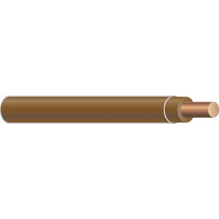 THHN Building Wire, Copper, 10 AWG, 1C, Brown, Solid, 500 ft MPN:11602001