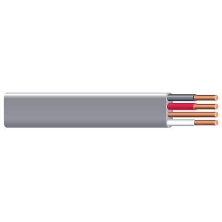 Non-Metallic Underground Feeder Cable, UF-B, 8 AWG, 3C with Ground C, Gray, PVC, Stranded, 600V AC MPN:14783502