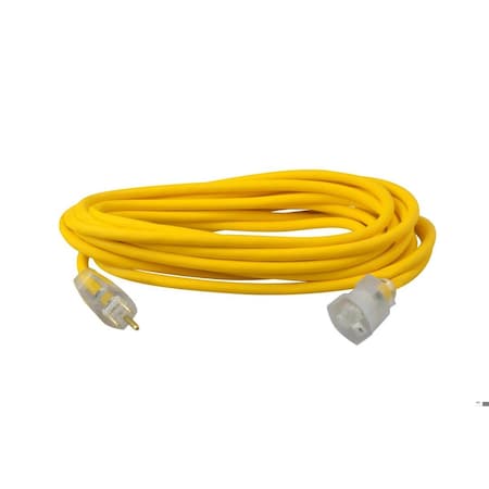 SJEOW Extension Cord, 14 AWG, Outdoor, 14/3, 1 Outlets, 5-15R, Yellow, 5-15P, 25 ft MPN:1487SW0002