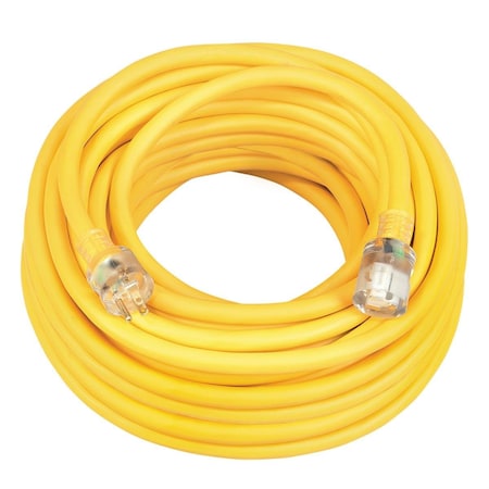 SJEOOW Extension Cord, 14 AWG, Outdoor, 14/3, 1 Outlets, 5-15R, Yellow, 5-15P, 50 ft MPN:1488SW0002