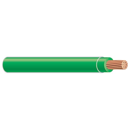 THHN Building Wire, Copper, 6 AWG, 1C, Green, Stranded, 100 ft MPN:20497450