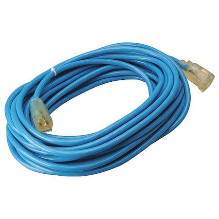 SJTW Extension Cord, 14 AWG, Outdoor, 14/3, 1 Outlets, 5-15R, Blue, PVC, 5-15P, 50 ft MPN:2468SW8806