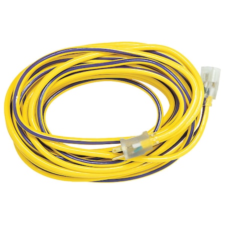 SJTW Extension Cord, 12 AWG, Outdoor, 12/3, 1 Outlets, 5-15R, Purple/Yellow, PVC, 5-15P, 50 ft MPN:2548SW0022