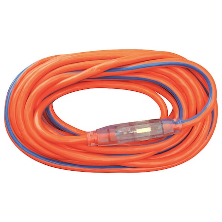 SJTW Extension Cord, 12 AWG, Outdoor, 12/3, 1 Outlets, 5-15R, Blue/Orange, PVC, 5-15P, 50 ft MPN:2548SW003V