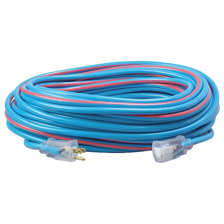 SJTW Extension Cord, 12 AWG, Outdoor, 12/3, 1 Outlets, 5-15R, Blue/Red, PVC, 5-15P, 100 ft MPN:2549SW0064