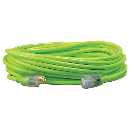 SJTW Extension Cord, 12 AWG, Outdoor, 12/3, 1 Outlets, 5-15R, Green, PVC, 5-15P, 50 ft MPN:2578SW000X